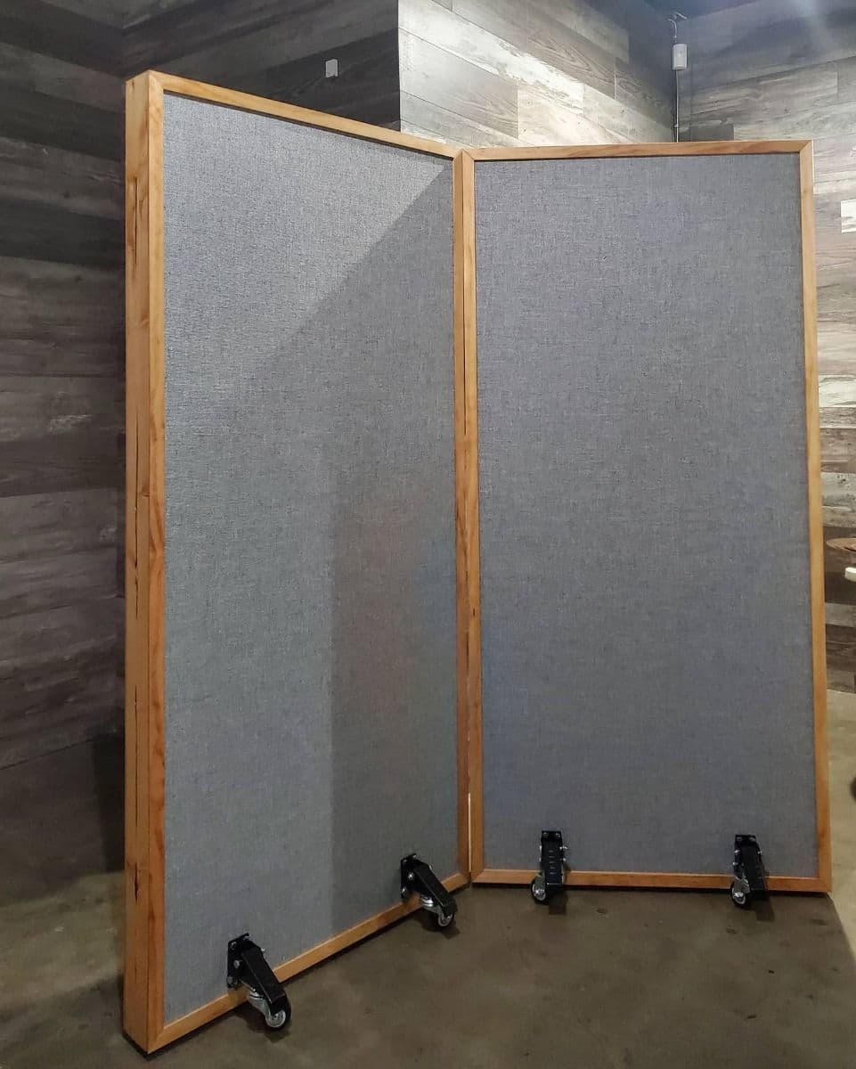Panel Móvil / Gobo con Ruedas Negro miniatura 2